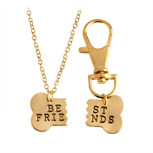 Pawppy Best Friends Chain Dog Puppy Gift Gold Mypawppy